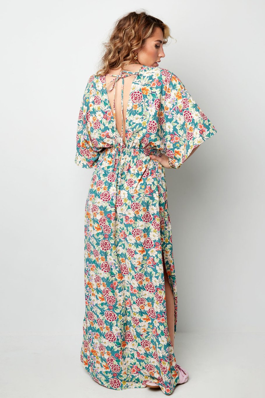 Vestido flores alegres - verde Imagen7